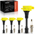 Set of 4 Ignition Coils & 4 Iridium Spark Plugs for Nissan Altima Sentra