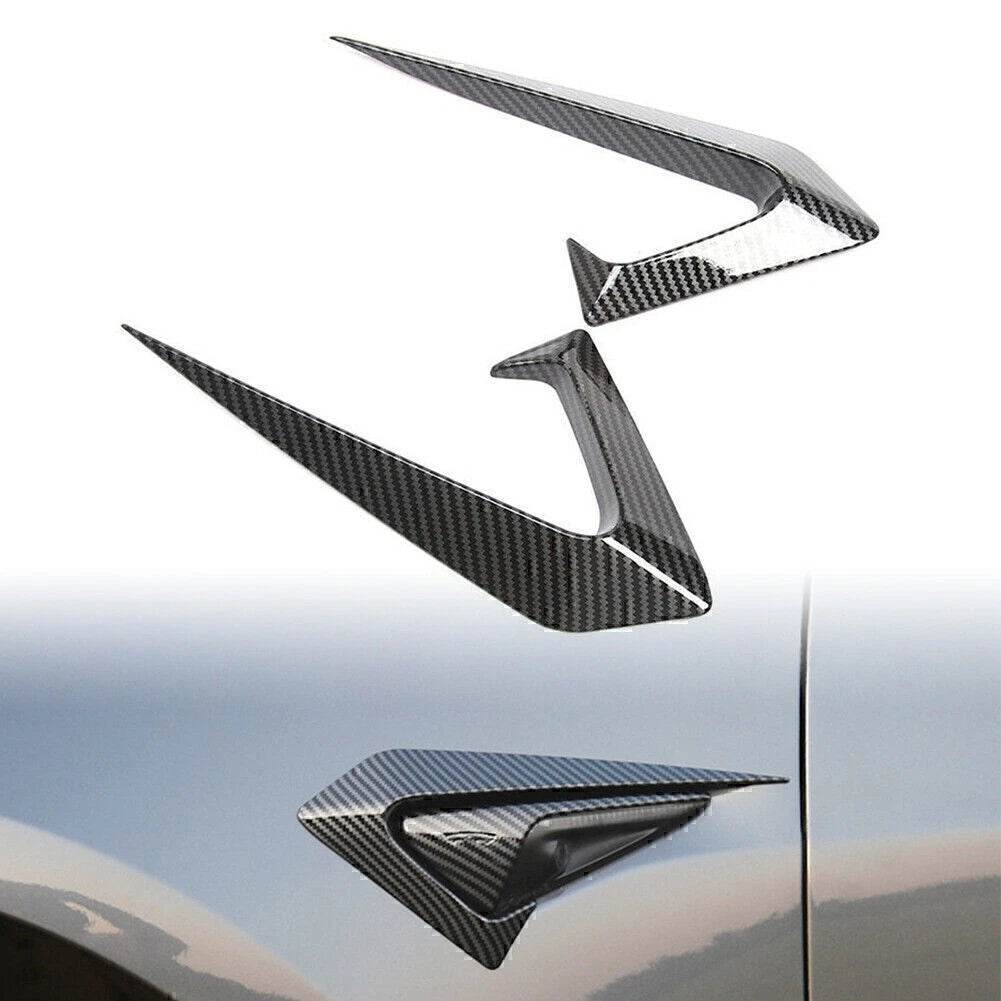2X Camera Protection Cover Trim for Tesla Model 3 (2017–2021) Gloss Carbon Fiber