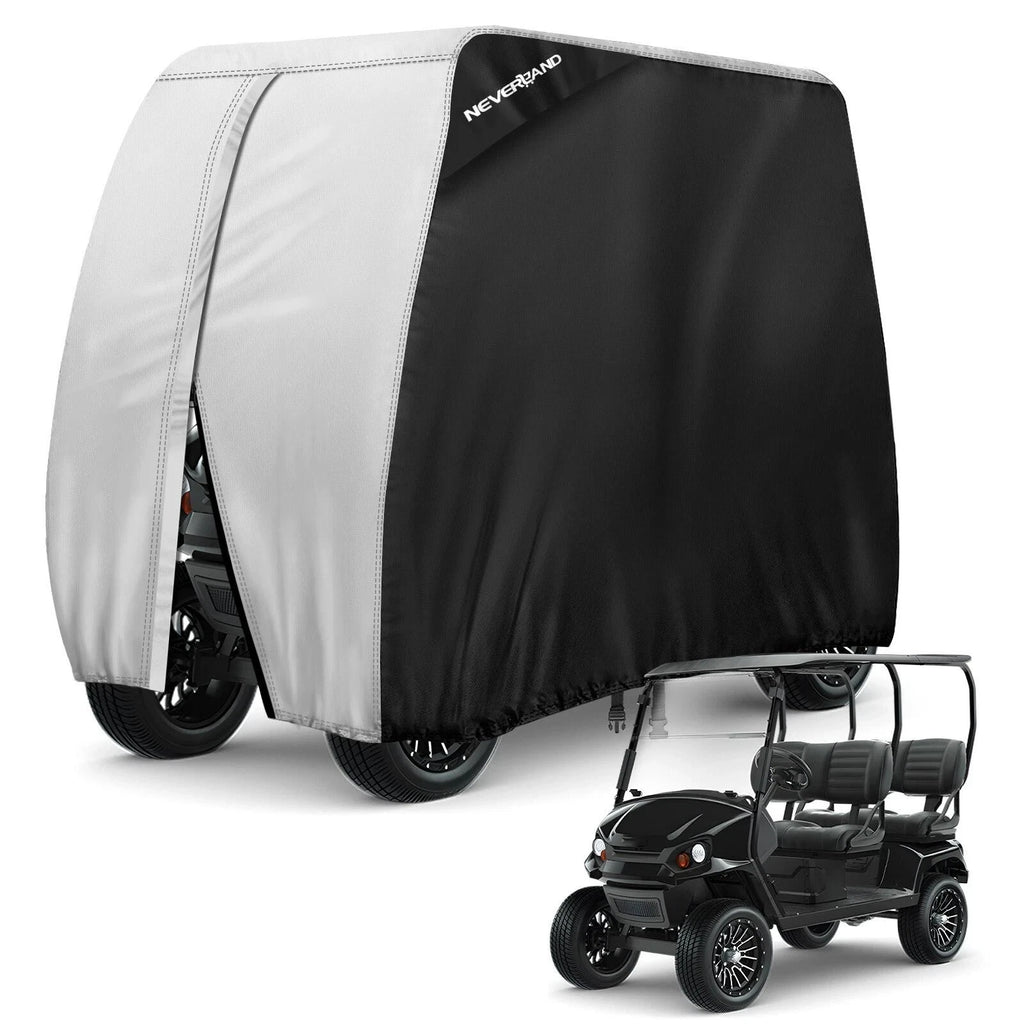 Heavy Duty Waterproof Golf Cart Cover for EZGO, Club Car, Yamaha (4 Passenger)