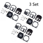 Set of 3 Carburetor Repair Kits for ZAMA RB-5 RB-7 RB-11 RB-14 Chainsaw
