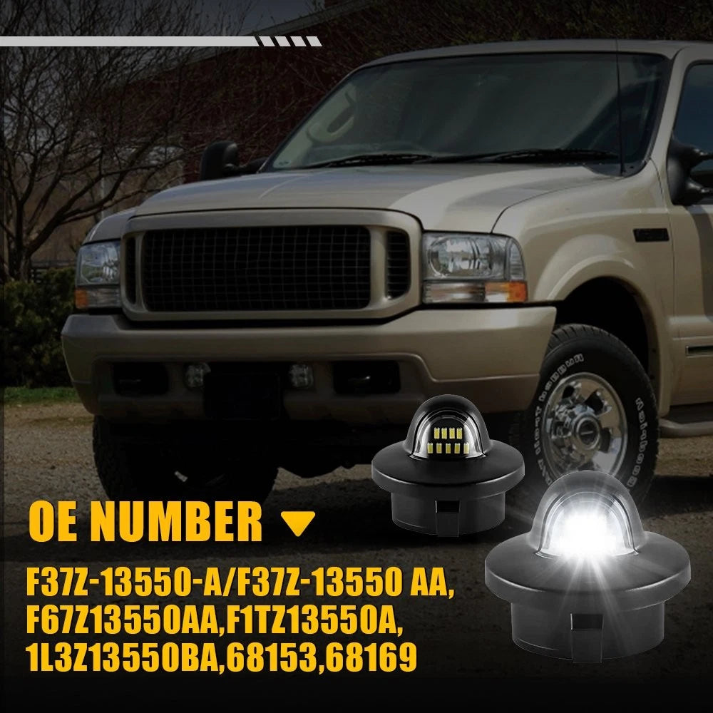 2X White LED License Plate Light Bulbs for Ford F-150 (1990–2014)