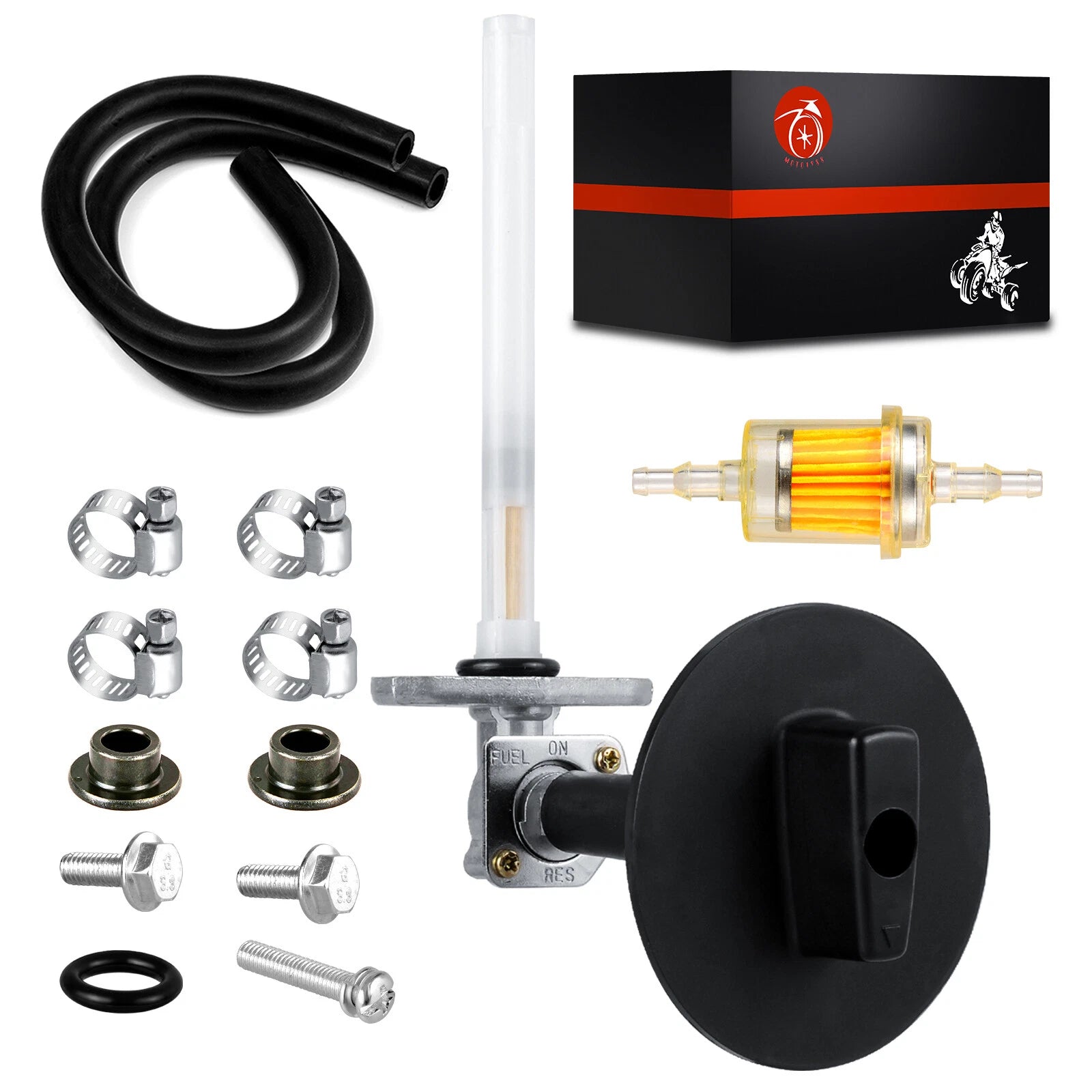 Fuel Valve Petcock & Lever Screw for Honda Recon 250 TRX250 (1997-2014)
