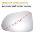 Left Driver Side White Mirror Glass for Hyundai (Non-Heated)