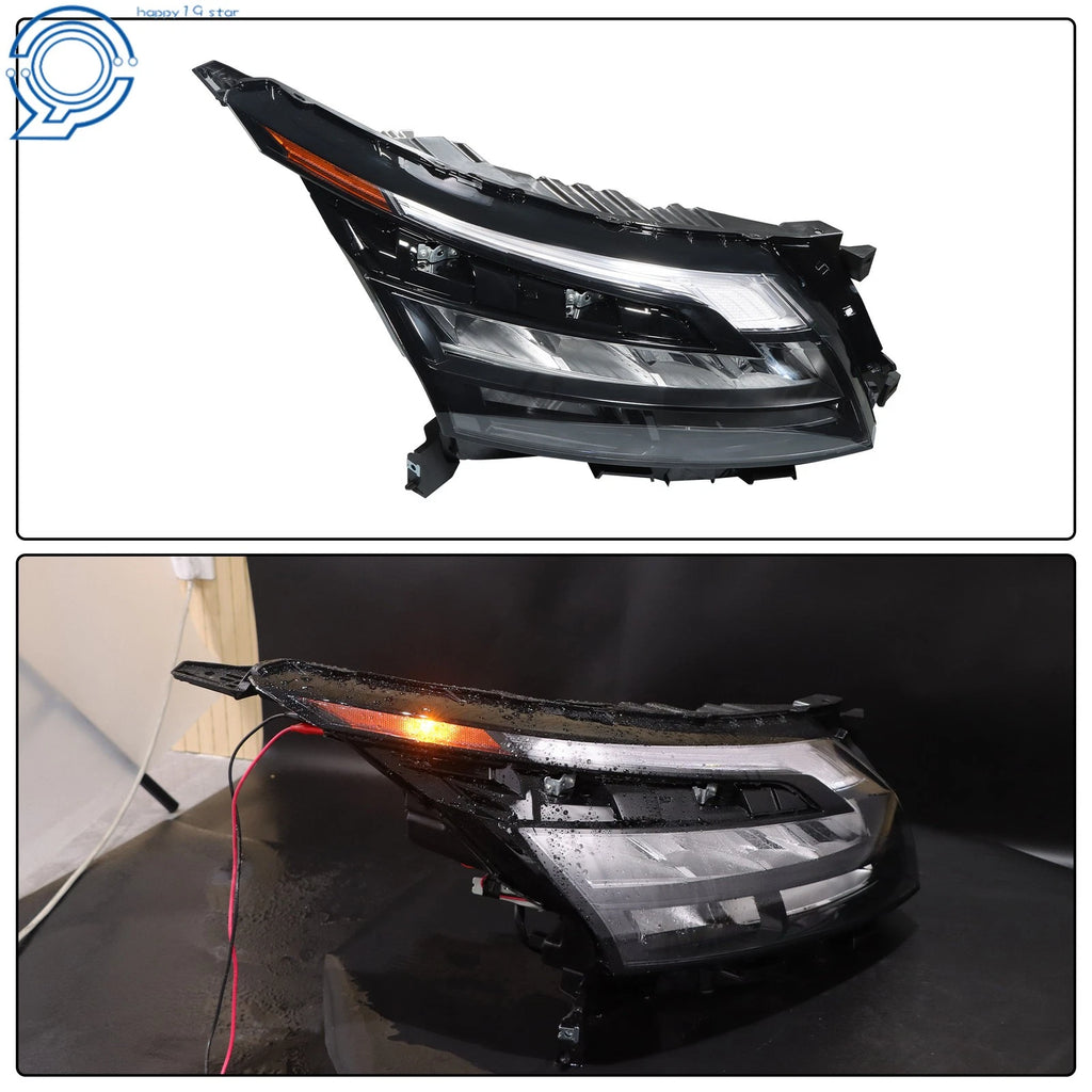 Right Black LED Headlight for Nissan Pathfinder (2023–2024) W/Halogen Turn Signal