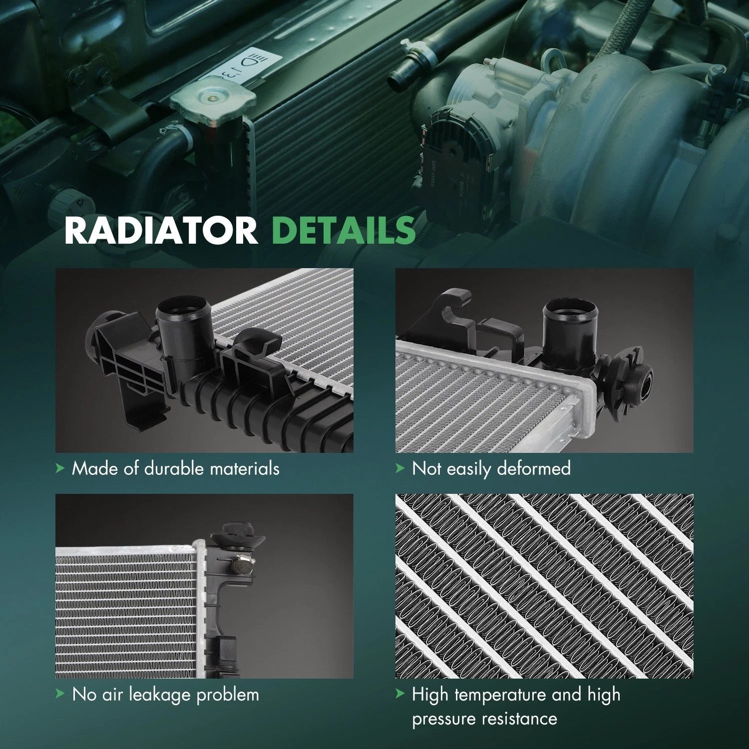 Radiator for Dodge Durango Jeep Grand Cherokee (2016–2021)