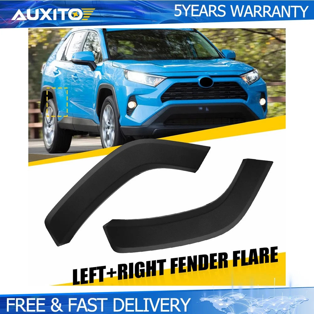 Set of 2 Rear Door Flare Trim Molding for Toyota RAV4 (2019–2024)