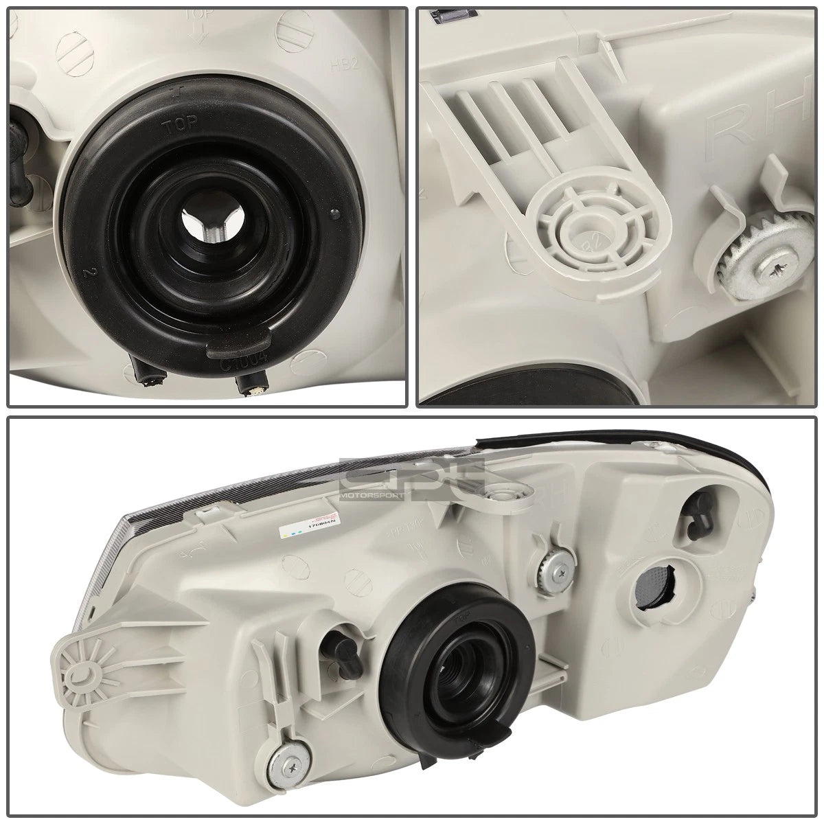 Pair of Smoked Housing Clear Corner Headlights for Hyundai Accent (2000–2002)
