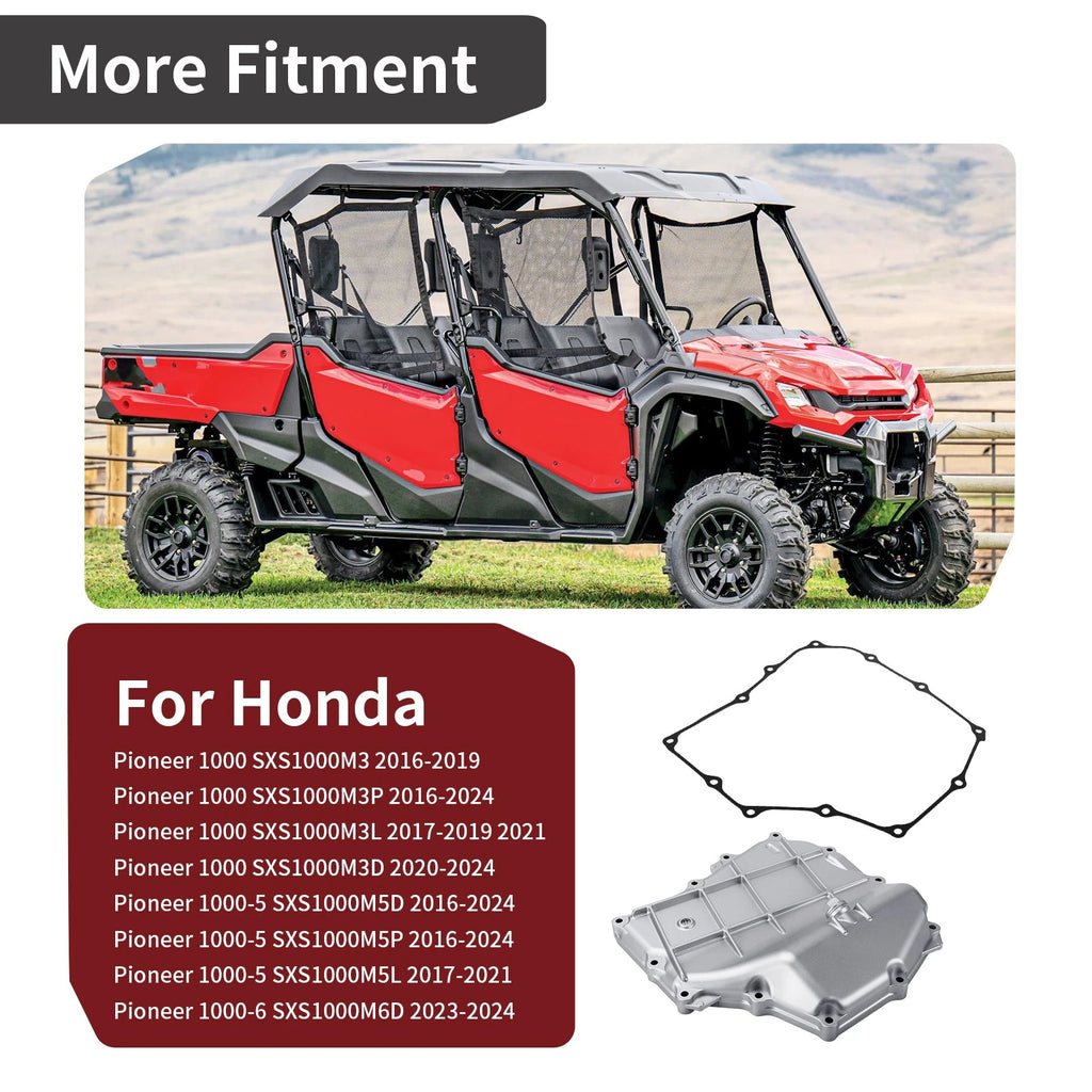 Oil Pan w/ Gasket for Honda Pioneer 1000 1000-5 (2016–2024)