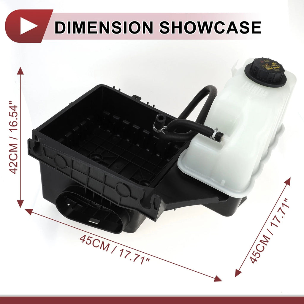 Coolant Expansion Overflow Tank with Cap for Ford F-250 Super Duty (2011–2016)