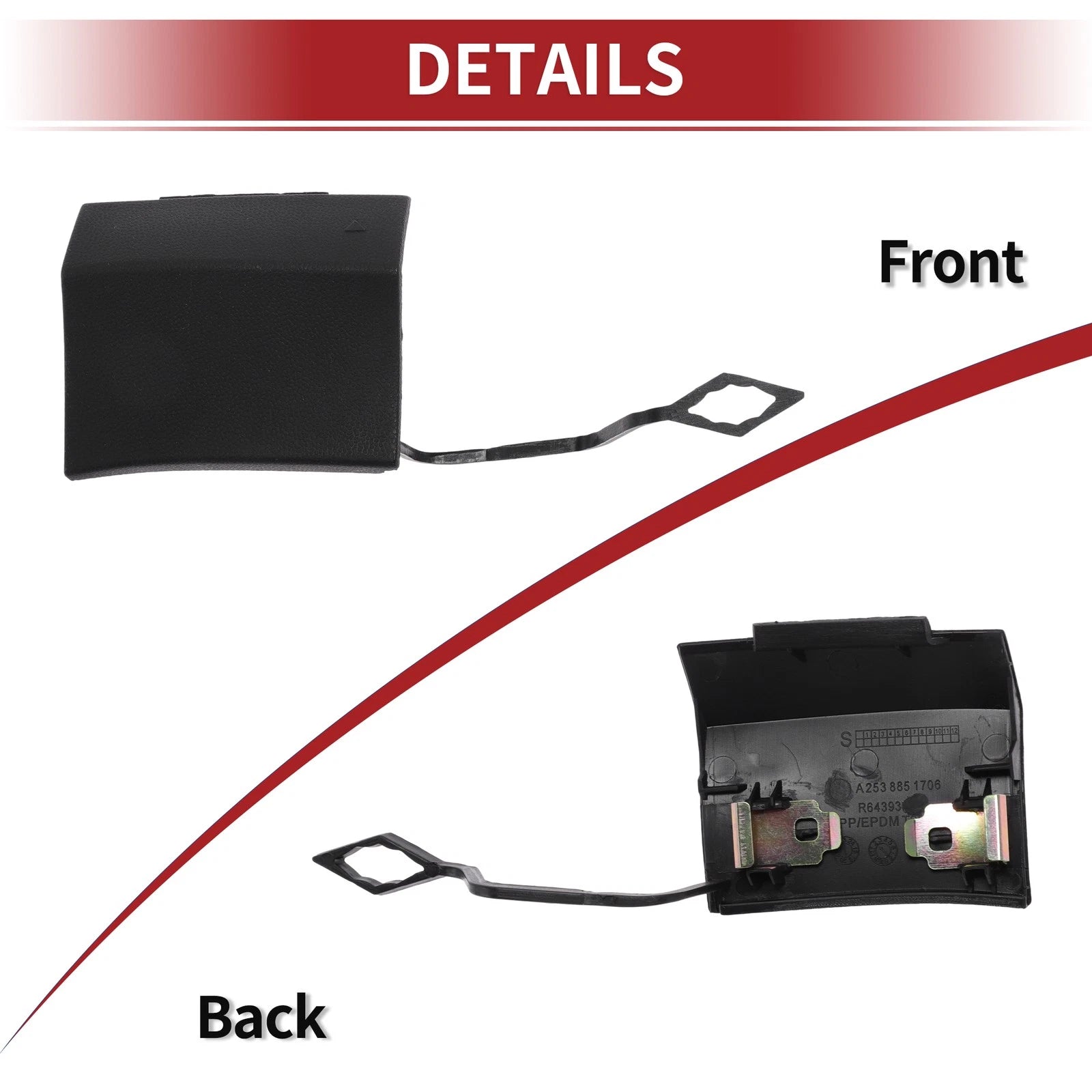 Tow Hook Cover Cap for Mercedes-Benz GLC300 (2016–2023) No. 2538851706