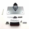 Chrome Layback License Plate Mounting Kit for Harley SuperLow XL883L (2011–2016)