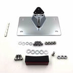 Chrome Layback License Plate Mounting Kit for Harley SuperLow XL883L (2011–2016)
