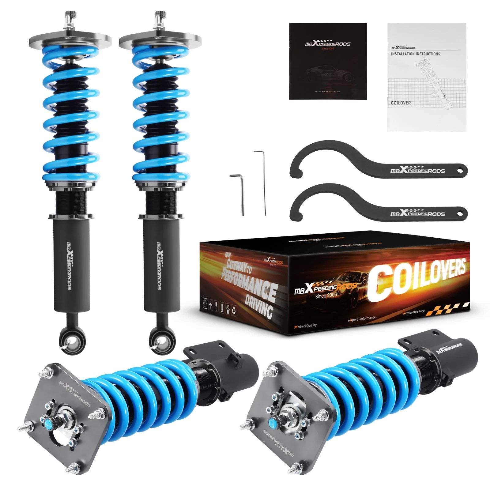 Set of 2 T6 24 Way Coilovers for Mazda RX7 RX-7 (1986–1991) FC3S