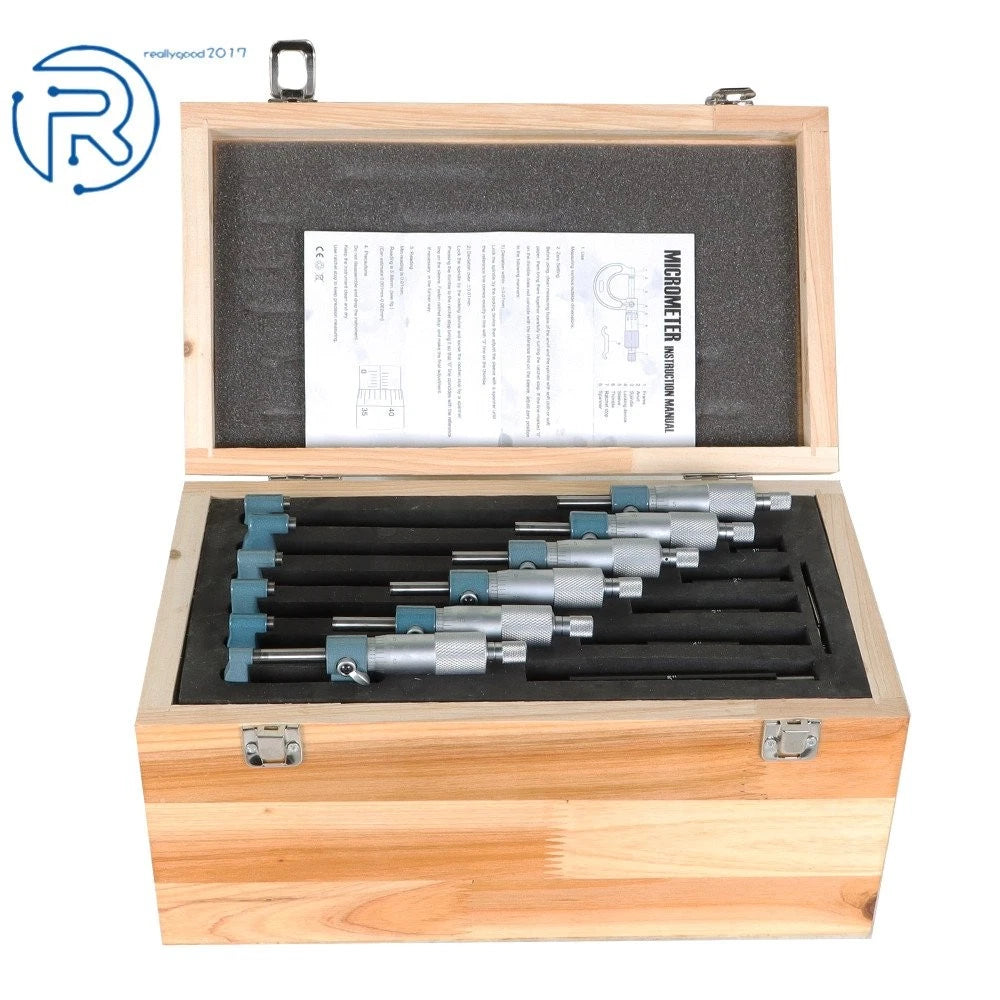 Set of 6 Precision Outside Micrometers 0-6" 0.0001"