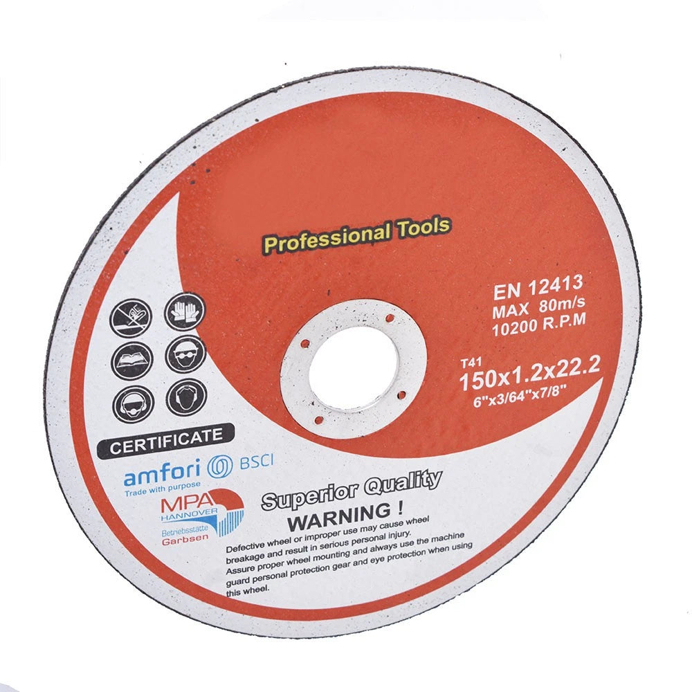 25 Pack Cut-off Wheels for Metal & Stainless Steel (6"x.045"x7/8")