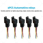 5X SPDT Automotive Relay 24V 40A 5 Pin for Car Yacht Caravan