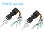 Set of 2 Ignition Key Switches for Mercury Outboard Control Box (87-17009A5)