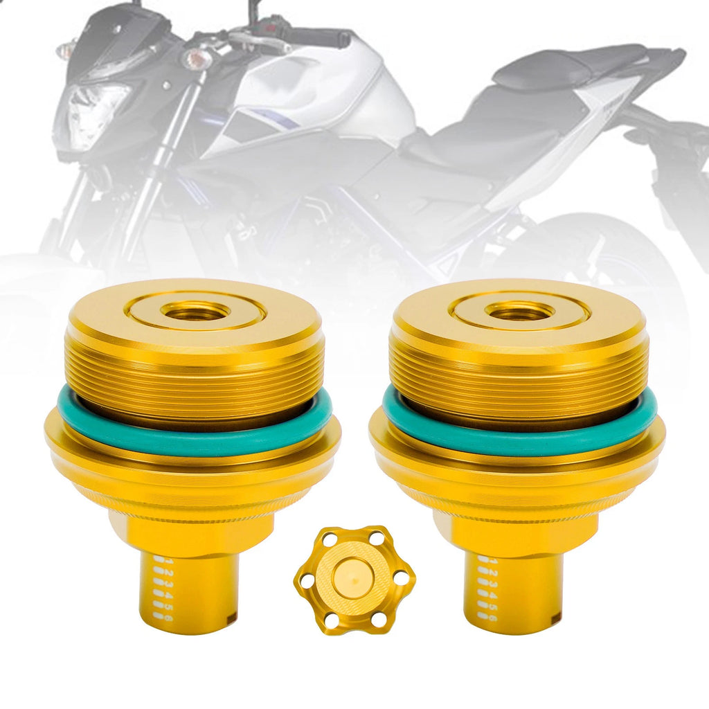 Pair Preload Adjuster Fork Bolts for Yamaha MT-03 (2019–2023)