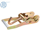 Set of 4 Ratchet Tie Downs 2" WLL 1000lbs with Steel J-Hook for Trailer