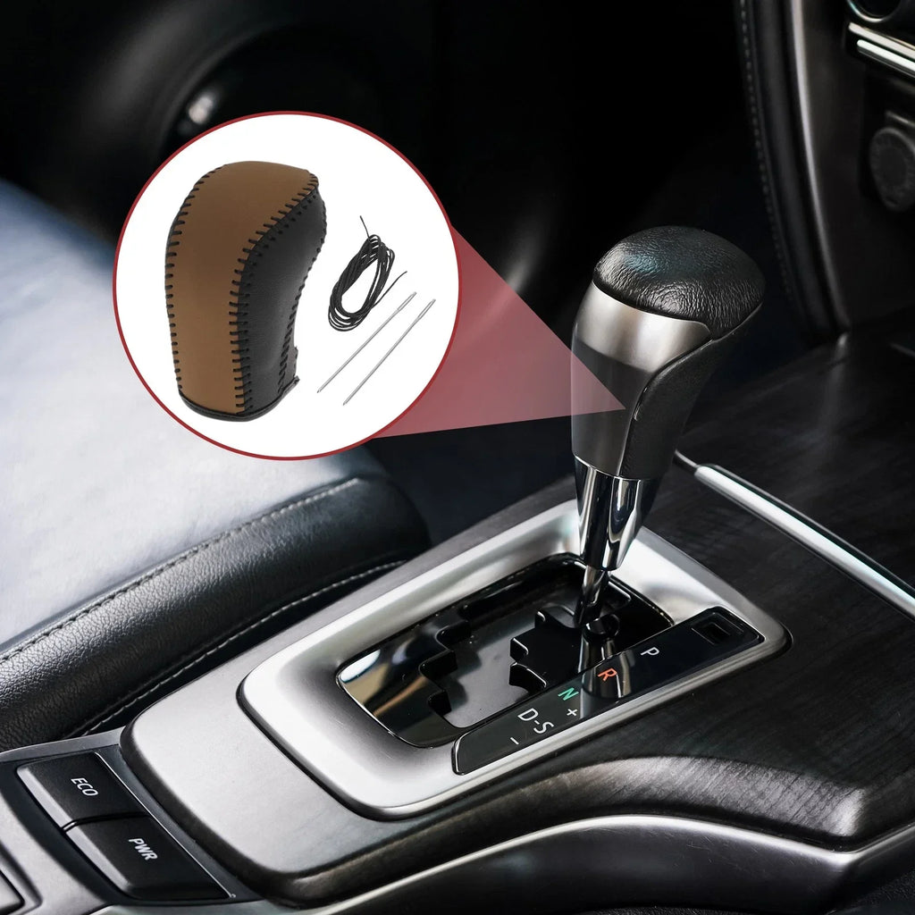 Gear Shift Knob Cover for Hyundai Tucson 2015-2018 Black Brown