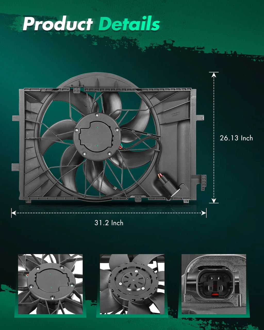 Radiator Cooling Fan for Mercedes-Benz C240 C320 (2001–2005) 623280