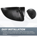 1 Pair Rearview Mirror Cover Cap Gloss Black for Mercedes-Benz C S-Class (2015–2021)