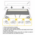 60"x10" Red Window Visor Sun Strip Vinyl Sticker for DIY Car Windshield