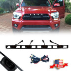 Smoke Front Hood Grille with White LED Light for Toyota Tacoma (2012–2015)