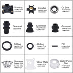 Water Pump Repair Kit for Johnson Evinrude 9.9 10 15 8 9.5HP (1974-UP) 394711