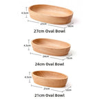 Natural Rubber Wood Boat Shape Tray for Dining Table Service
