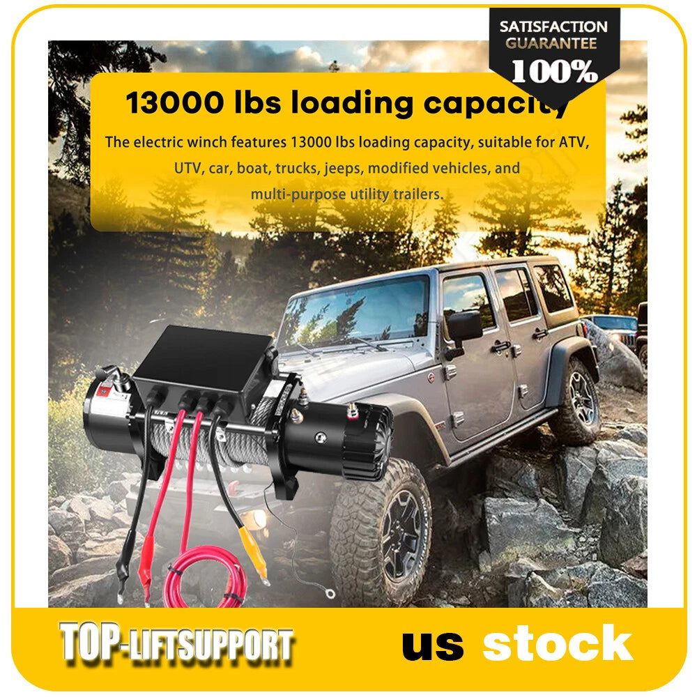 13000 lbs Electric Winch for Truck Trailer Off-Road 4WD