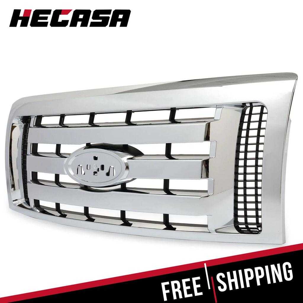 Chrome Front Upper Bumper Grille for Ford F-150 XLT (2009–2014)