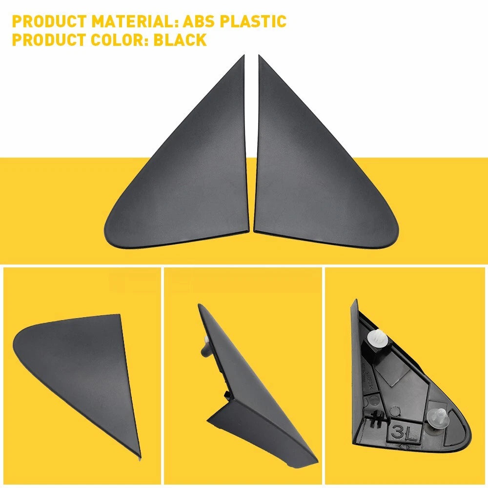 Pair Side View Mirror Fender Corner Trim Cover for Toyota Corolla (2008–2013)