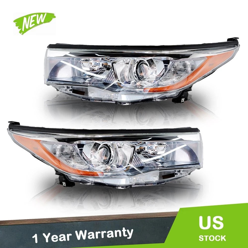 Halogen Headlights for Toyota Highlander (2014–2016) Left + Right Clear Lens