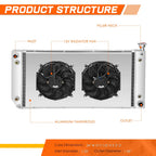 3-Row Aluminum Cooling Radiator w/Fan Shroud for Chevy GMC C/K (1994–2002)