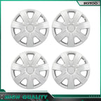 Set of 4 Snap On 15" Silver Wheel Covers Hub Caps for R15 Tire & Rim