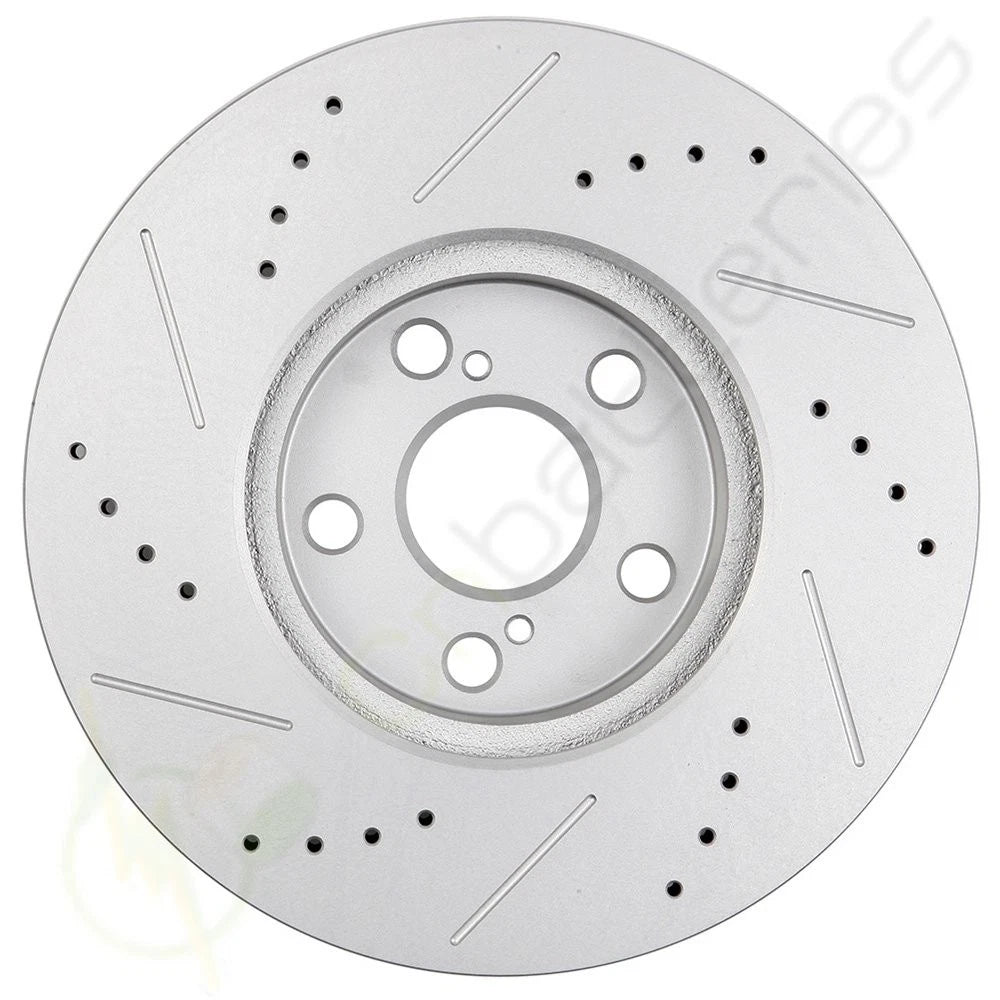 Front & Rear Brake Rotors for Pontiac Vibe (2009–2010) 275mm 259mm Drill Slot