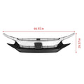 Front Upper Grille with Chrome Eyelid Molding for Honda Civic Sedan (2016–2018)