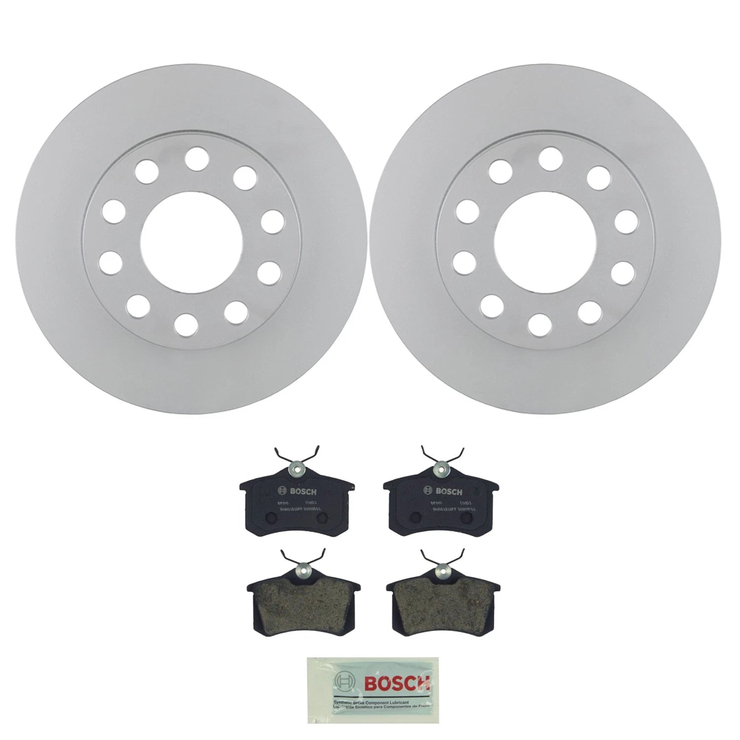 Bosch Rear Disc Brake Rotors & Semi-Met Brake Pads Kit for Audi A4 (1996–2001)