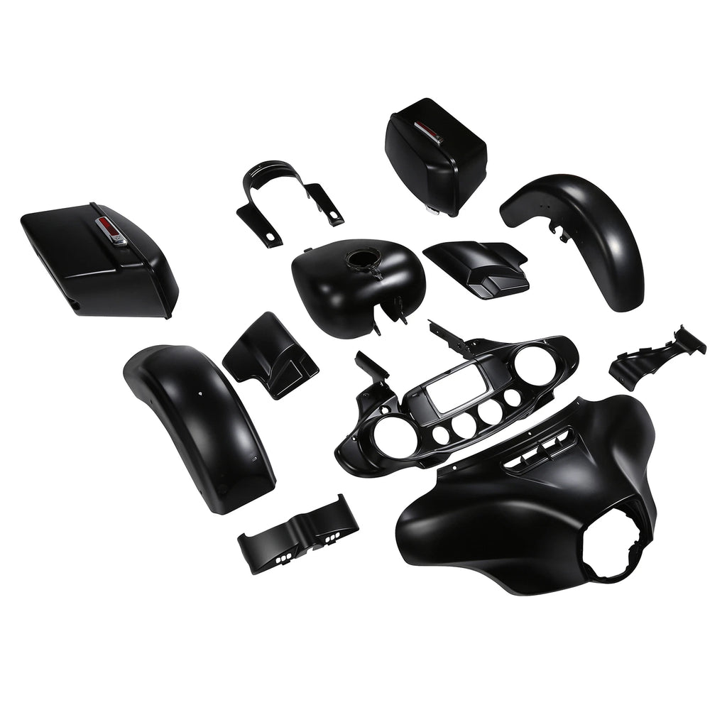 Fairings Body Work Kit for Harley Touring Street Glide (2014–2024) Black Denim