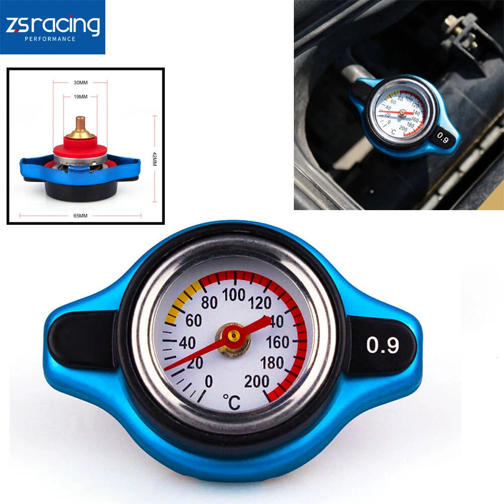 Blue Small Head Radiator Cap for Water Temperature Gauge