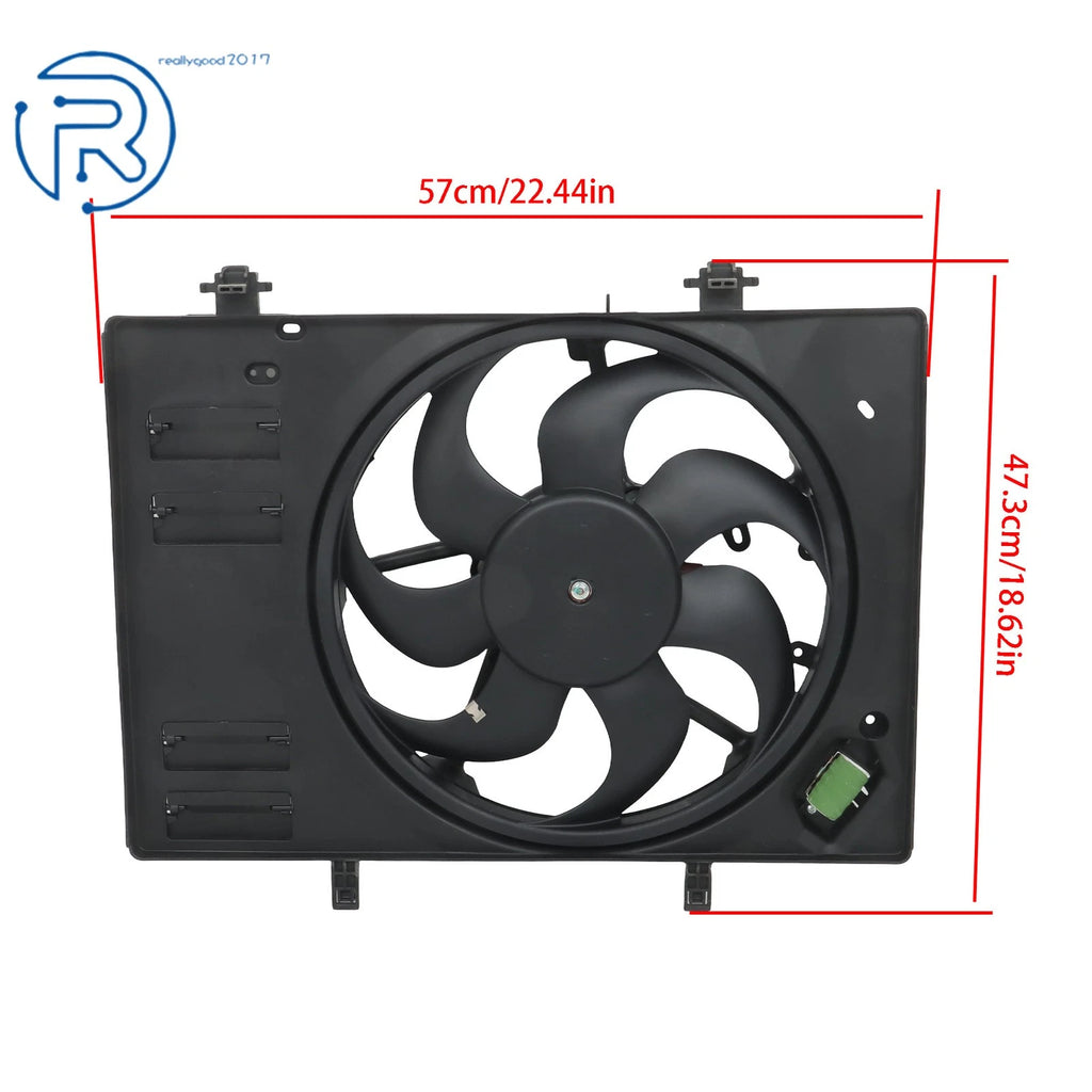 Radiator Cooling Fan Assembly with Resistor for Ford EcoSport (2018–2021) H1BZ8C607K