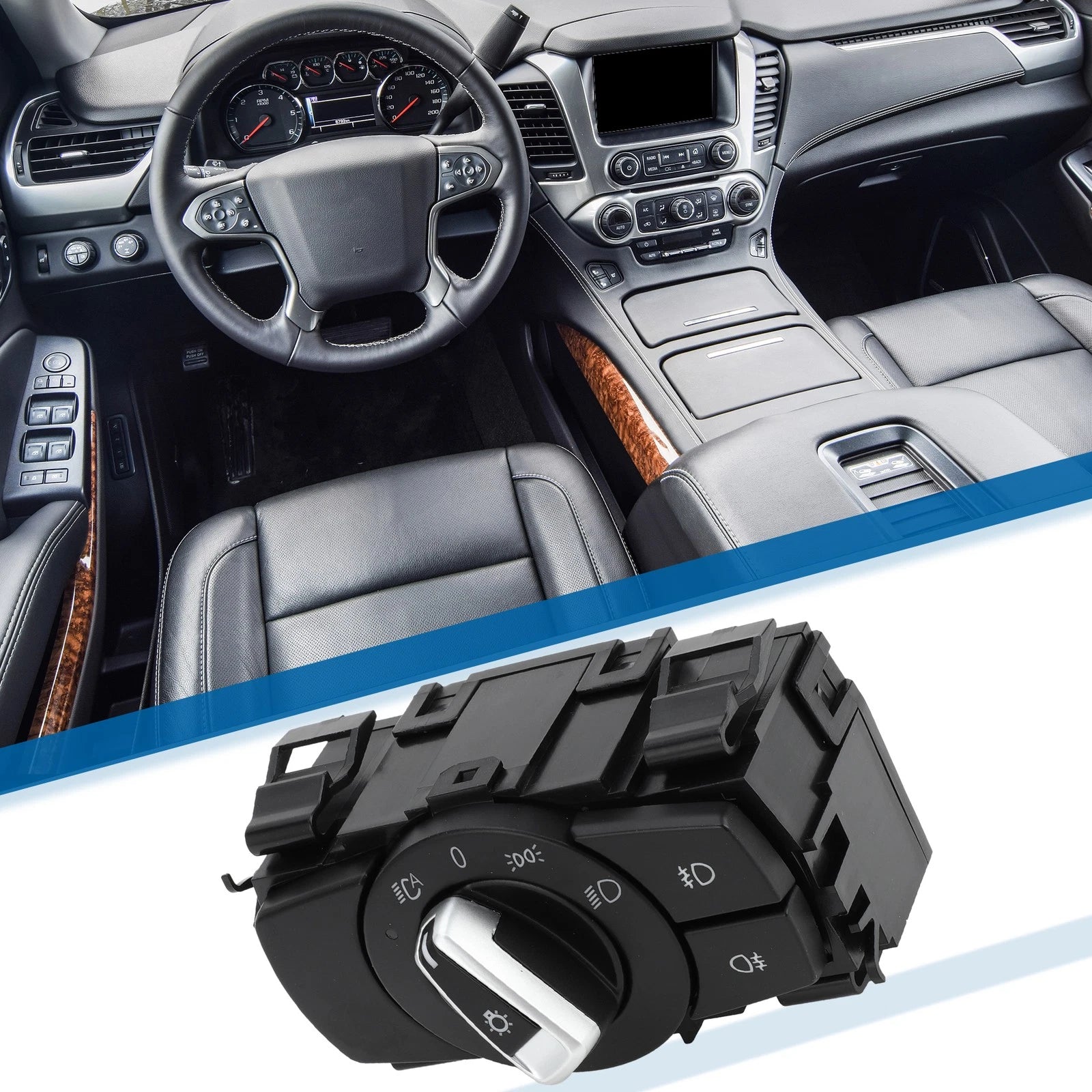 Headlight Switch No. 61319169404 for BMW 325i 335i (2008–2011) Plastic Black