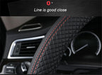 1x PU Leather 15" Steering Wheel Cover for Car - Breathable Anti-slip (AU)