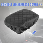 Center Console Lid Armrest Cover for Ford Explorer (2011–2015) Black