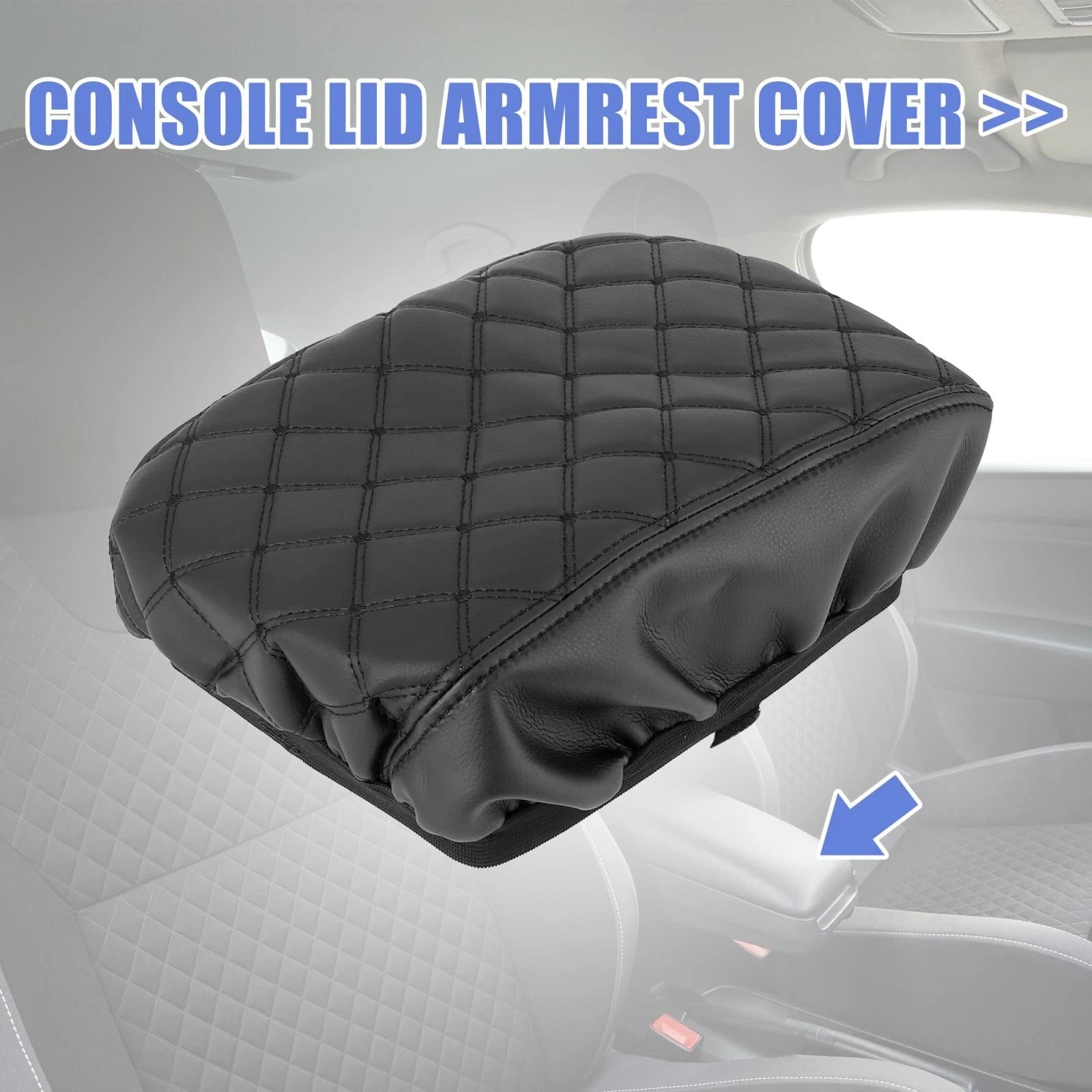 Center Console Lid Armrest Cover for Ford Explorer (2011–2015) Black