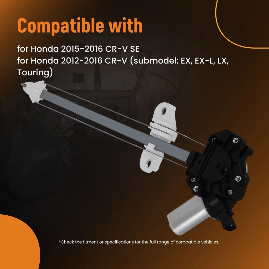 Rear Passenger Window Regulator Assembly with Motor for Honda CR-V (2012–2016)