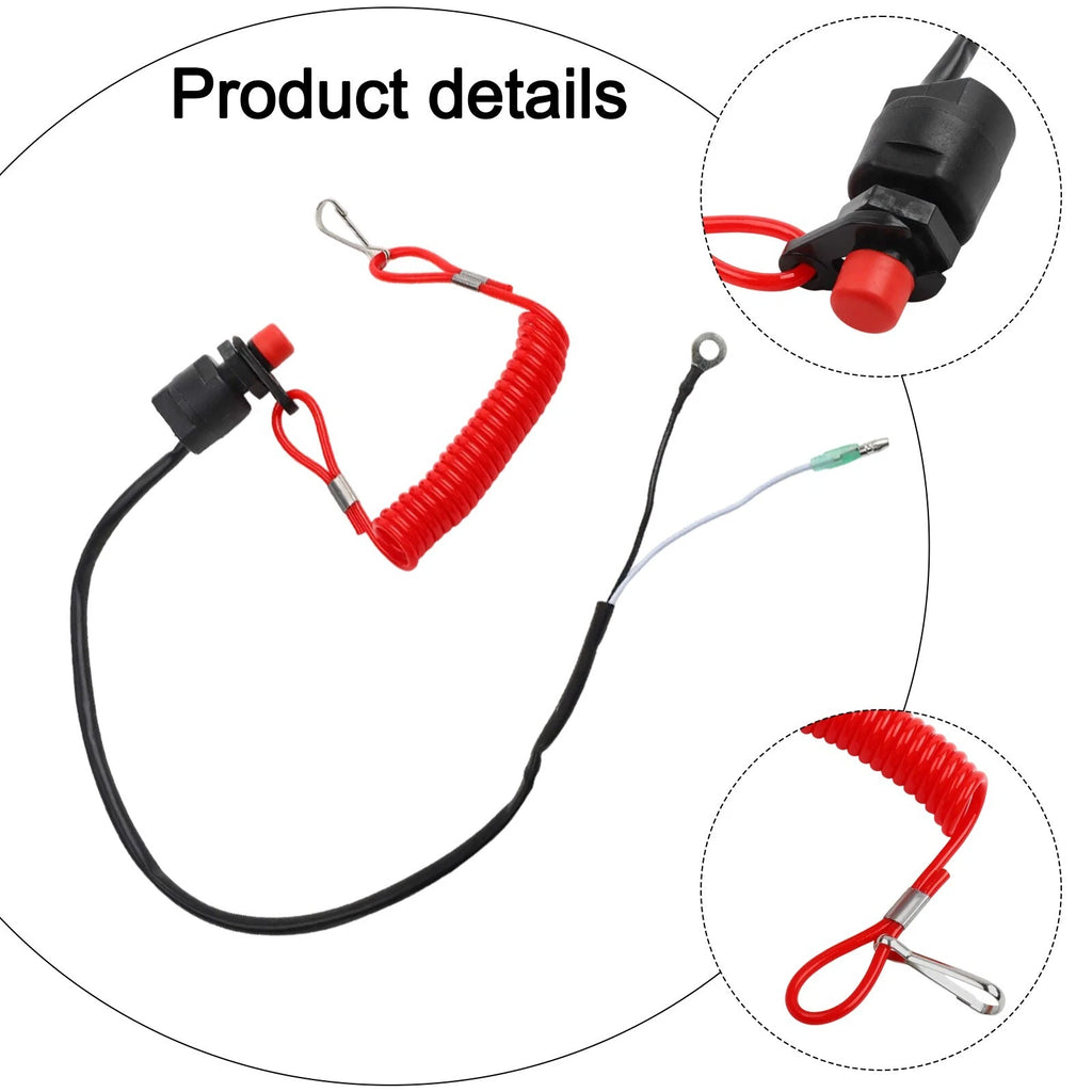 Stop Switch Safety Tether for Outboard Motor (Boat)