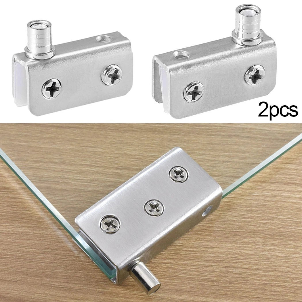 2X Adjustable Metal Door Hinges for