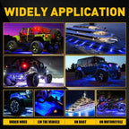 Set of 4 Blue LED Rock Lights for UTV (2010–2023)